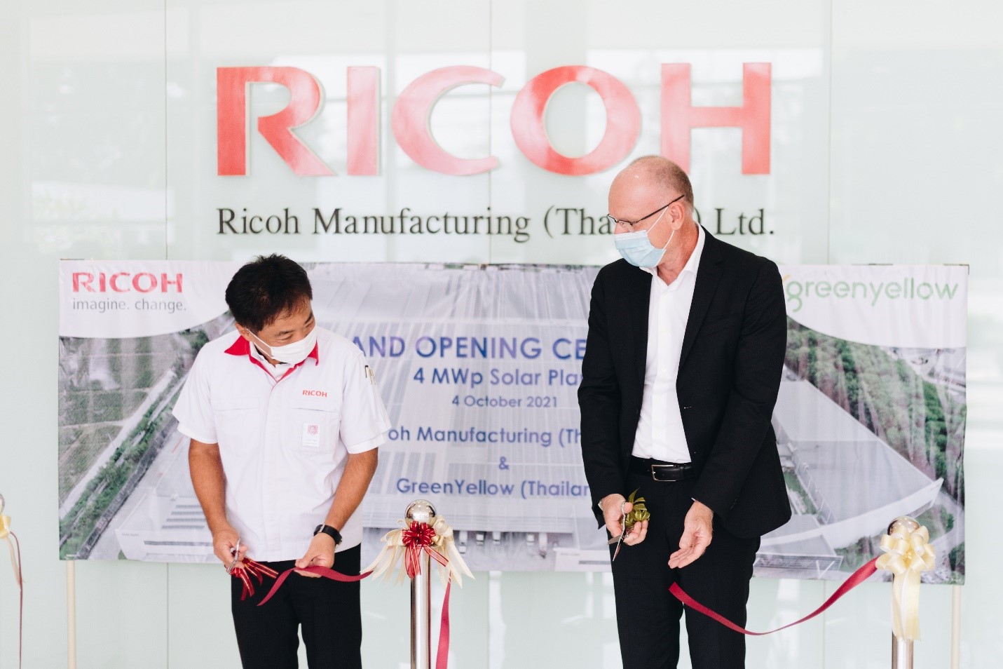 Ceremonial : Ricoh partners with GreenYellow to supply solar power from rooftop PV system as part of its ‘Net Zero’ GHG emissions target by 2050