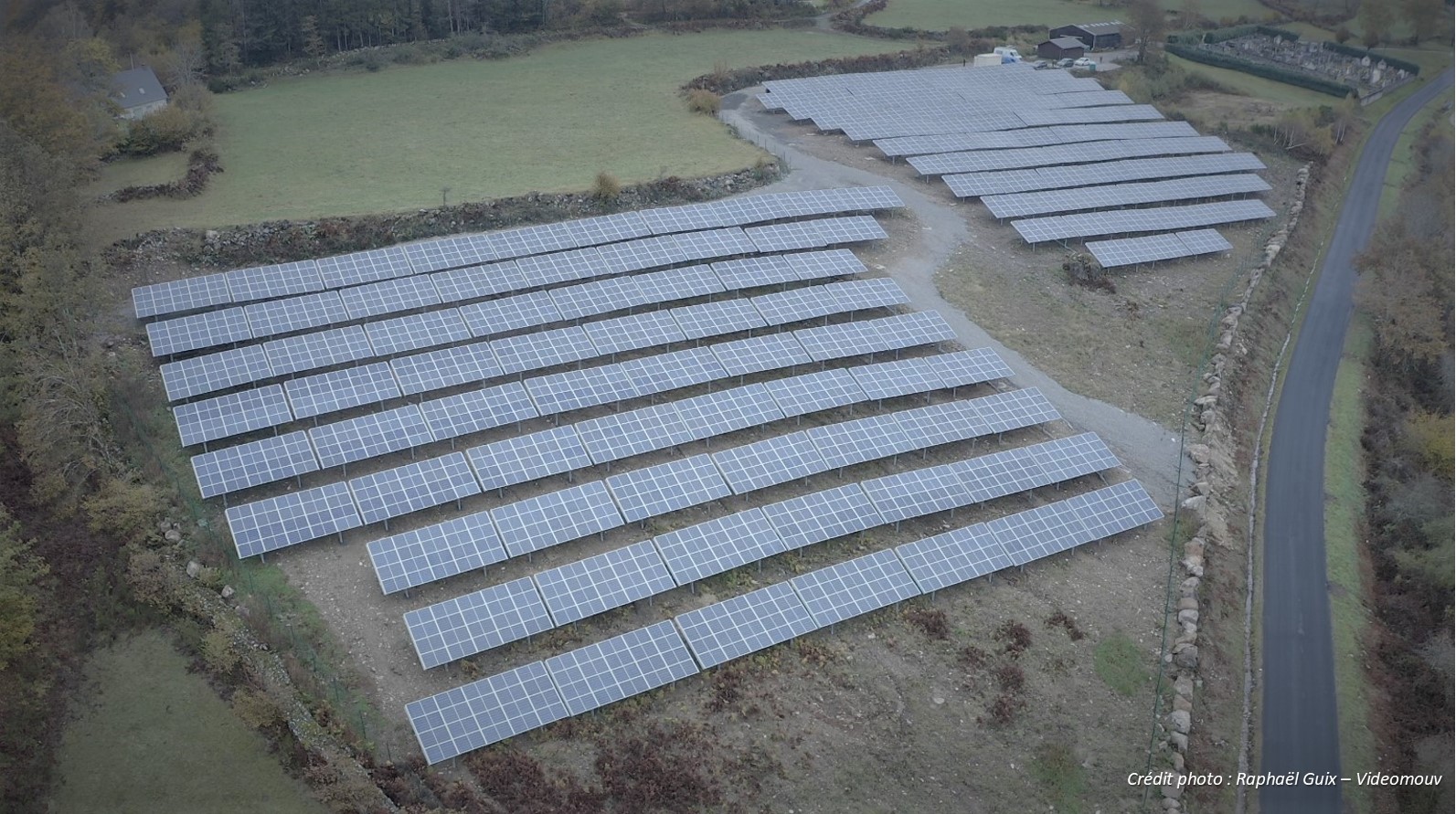 Ferme solaire de CROS réalisée et opérée par GreenYellow France