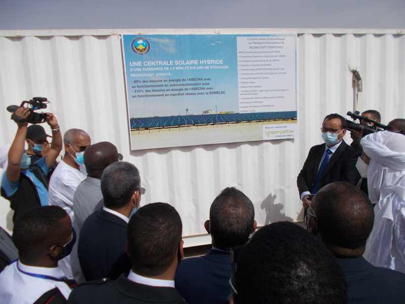 Inauguration de la centrale solaire hybride l’aéroport international de Mauritanie